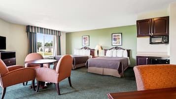 Suite, 2 Queen Beds, Non Smoking, Refrigerator & Microwave | Minibar, in-room safe, desk, iron/ironing board