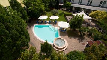 AuĂenpool, Sonnenschirme, LiegestĂŒhle