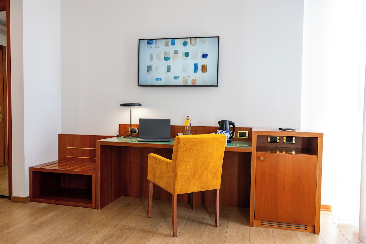 Minibar, in-room safe, desk, laptop workspace
