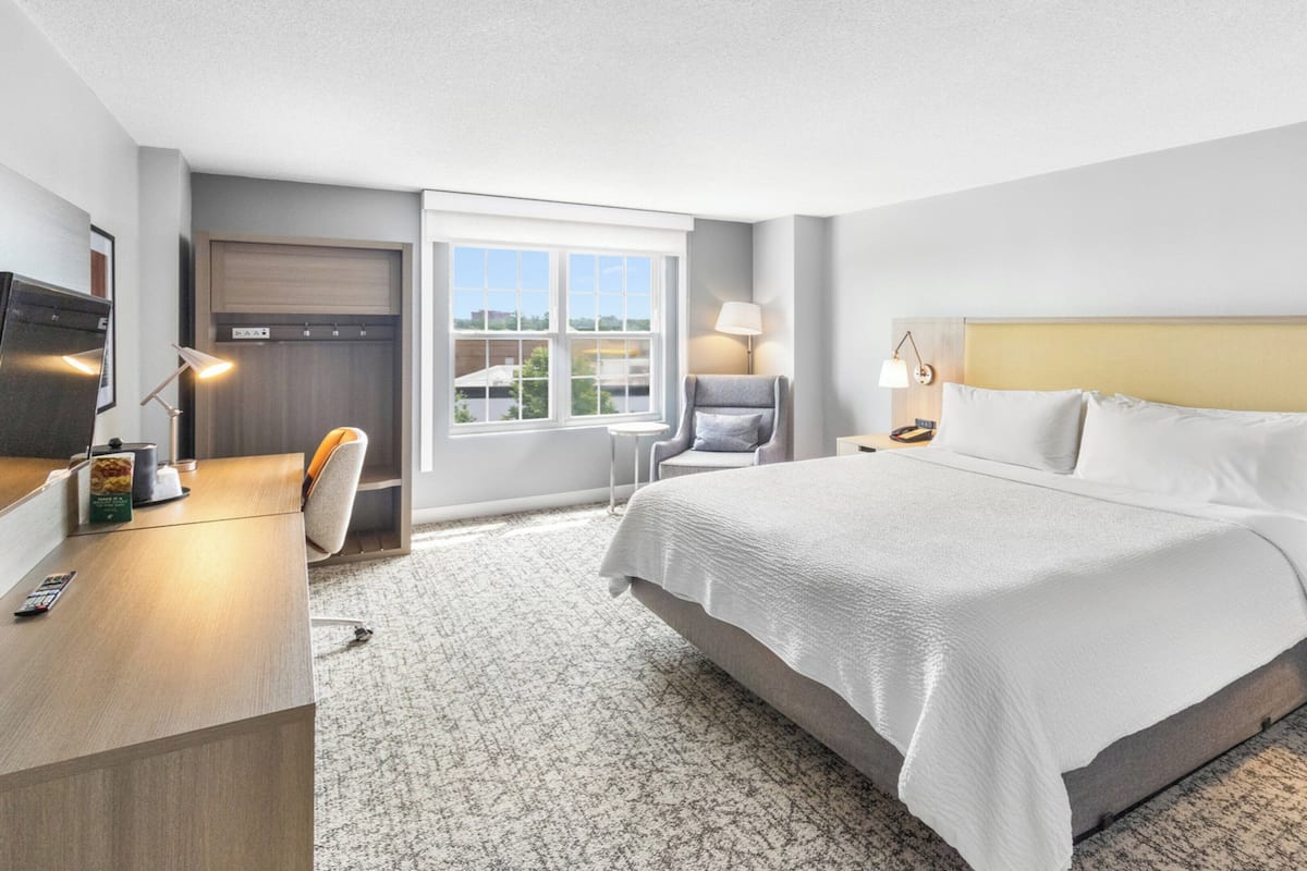 In-room safe, desk, laptop workspace, iron/ironing board