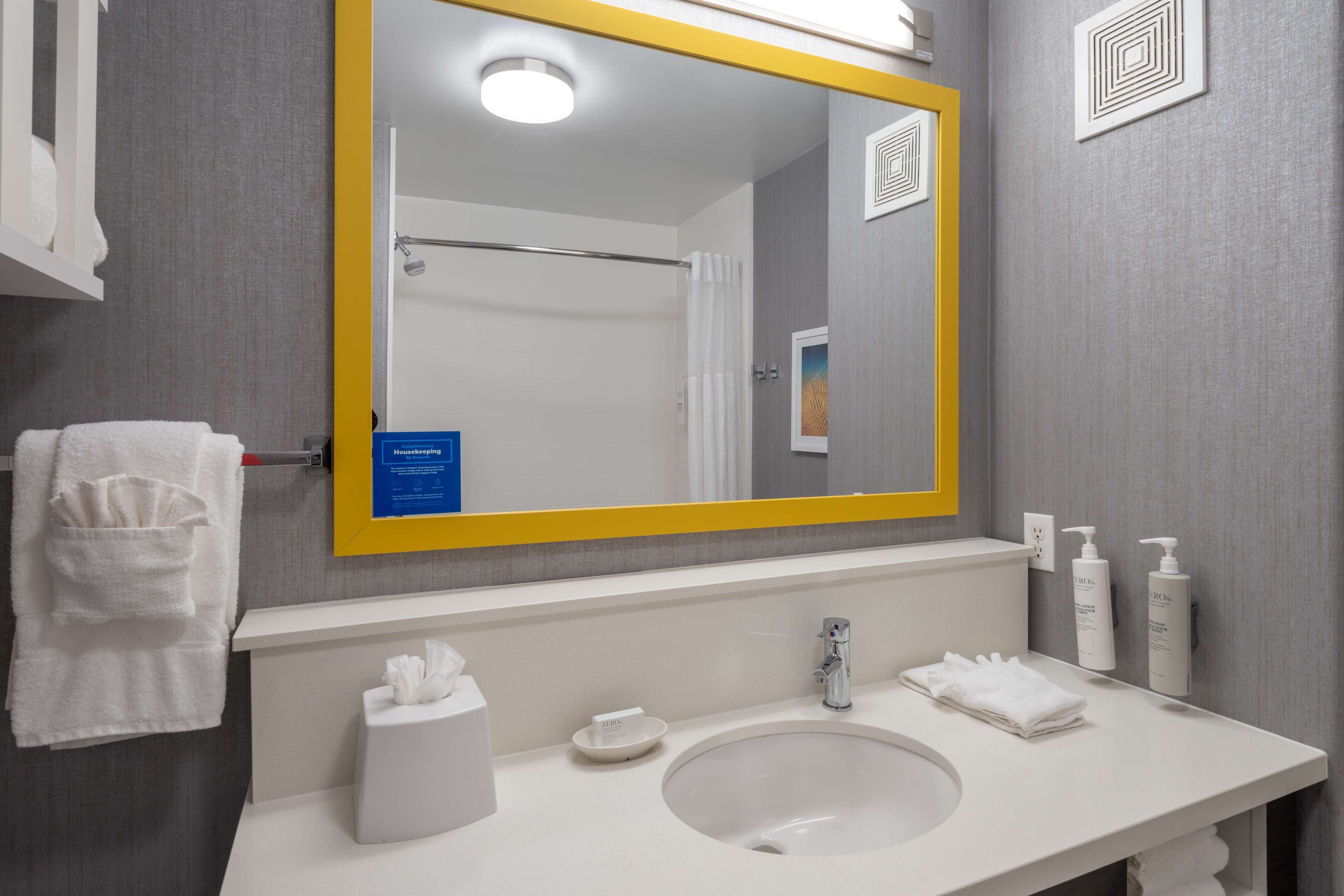 free toiletries, hair dryer, towels, soap