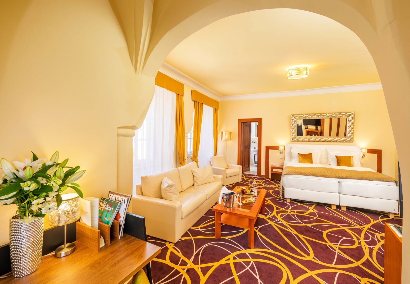 Hypo-allergenic bedding, memory-foam beds, in-room safe, desk