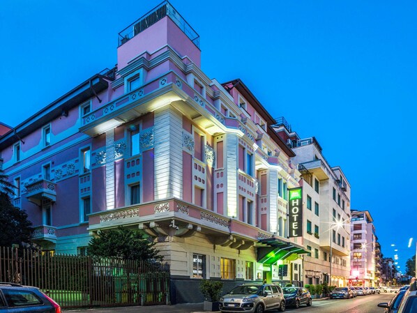 Front of property - evening/night