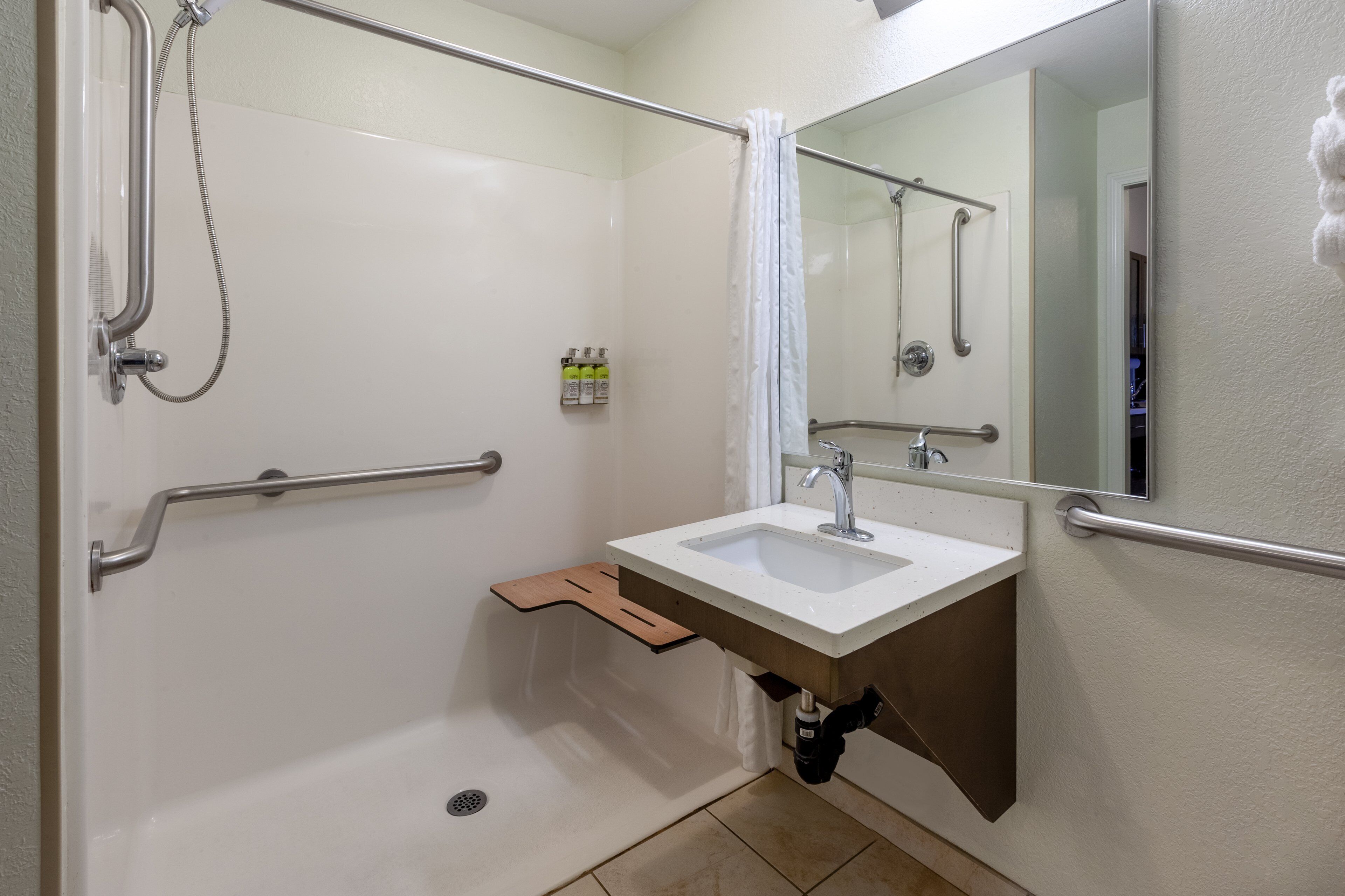 suite, 1 bedroom, accessible (mobility roll-in shower) | desk, blackout curtains, soundproofing, iron/ironing board