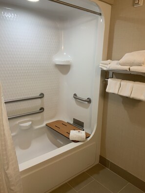 Room, 2 Queen Beds, Accessible, Non Smoking | Bathroom | Combined shower/tub, free toiletries, hair dryer, towels
