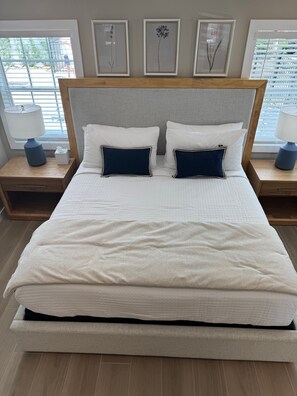 1 quarto, roupas de cama premium, camas com colchões pillow-top