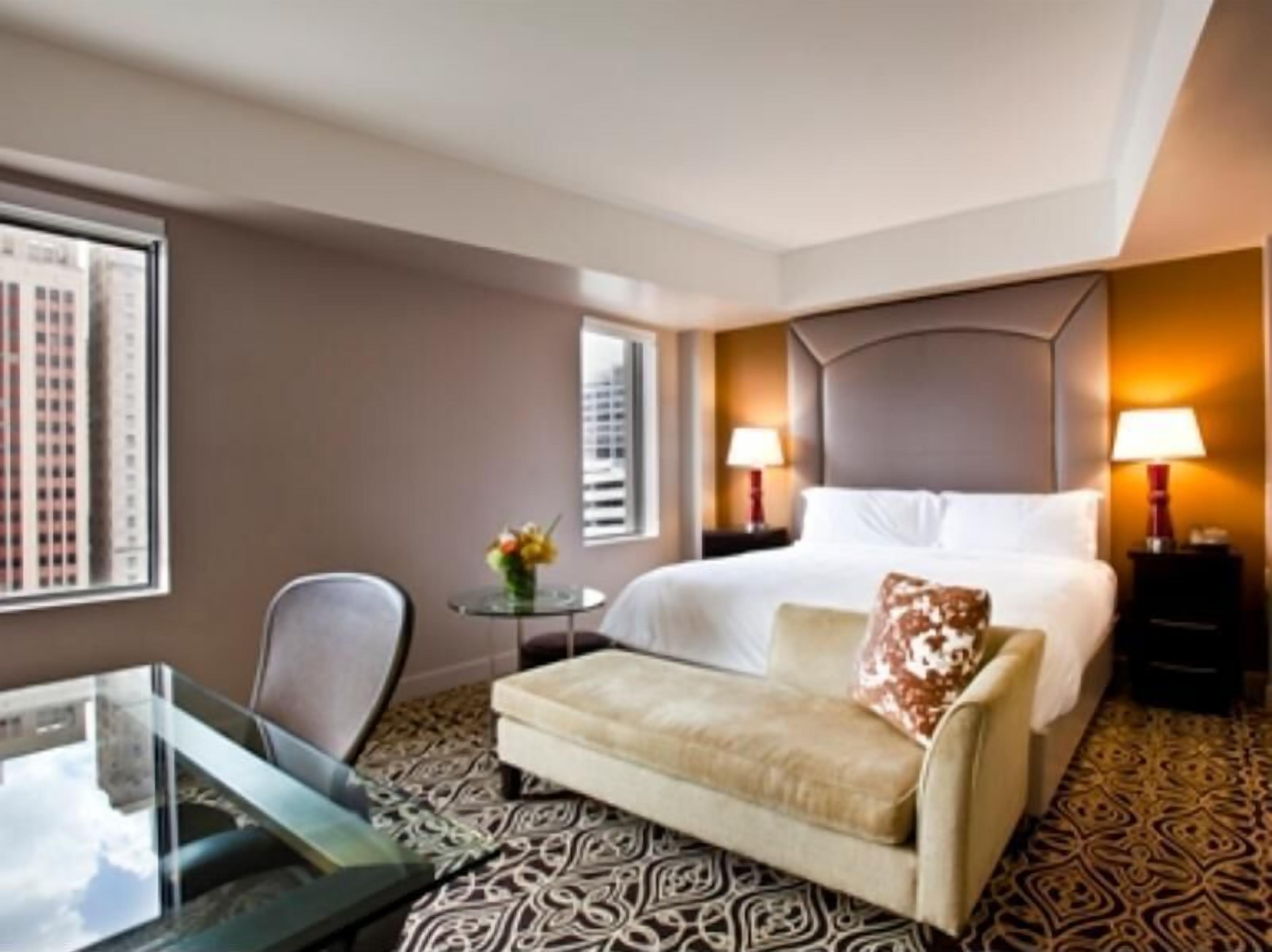 Egyptian cotton sheets, premium bedding, pillow-top beds, in-room safe