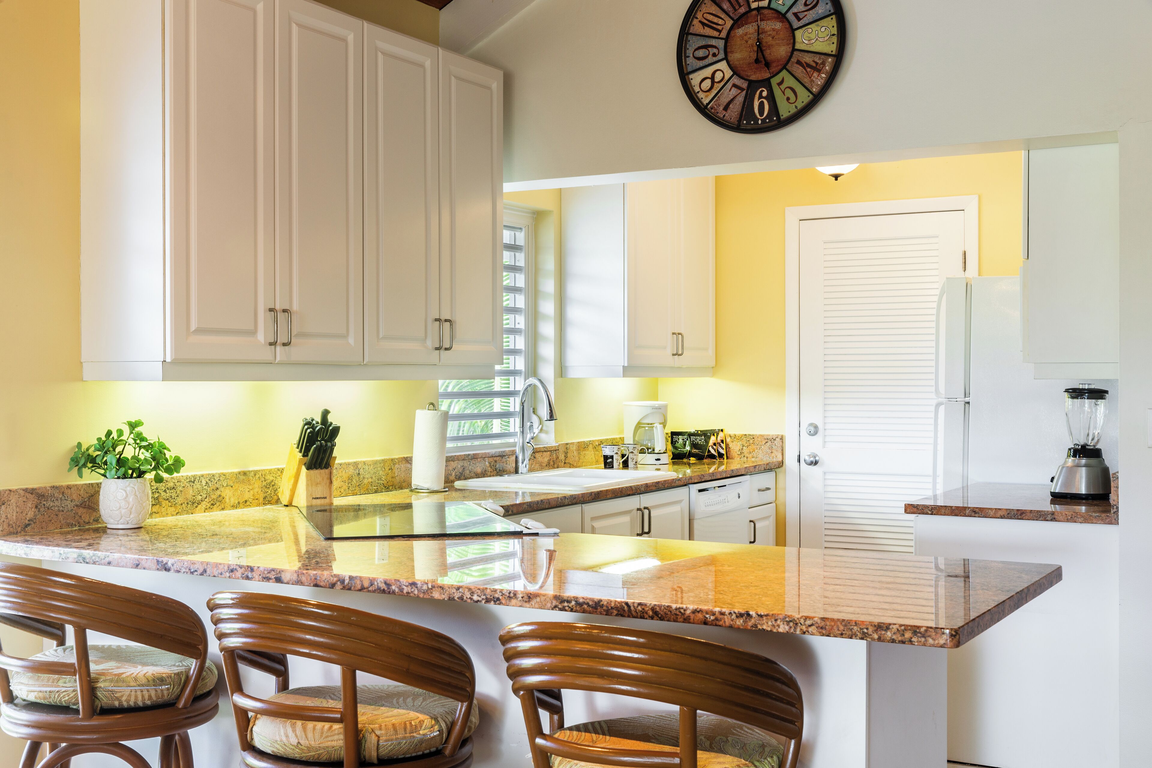 deluxe suite, 1 bedroom, garden view | private kitchen | microwave, coffee/tea maker, toaster, blender