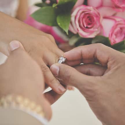 Outdoor wedding area