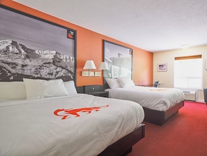 Standard Room, 2 Queen Beds | Hypo-allergenic bedding, pillow-top beds, desk, laptop workspace