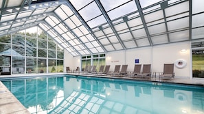 Indoor pool, pool loungers