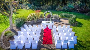 Outdoor wedding area