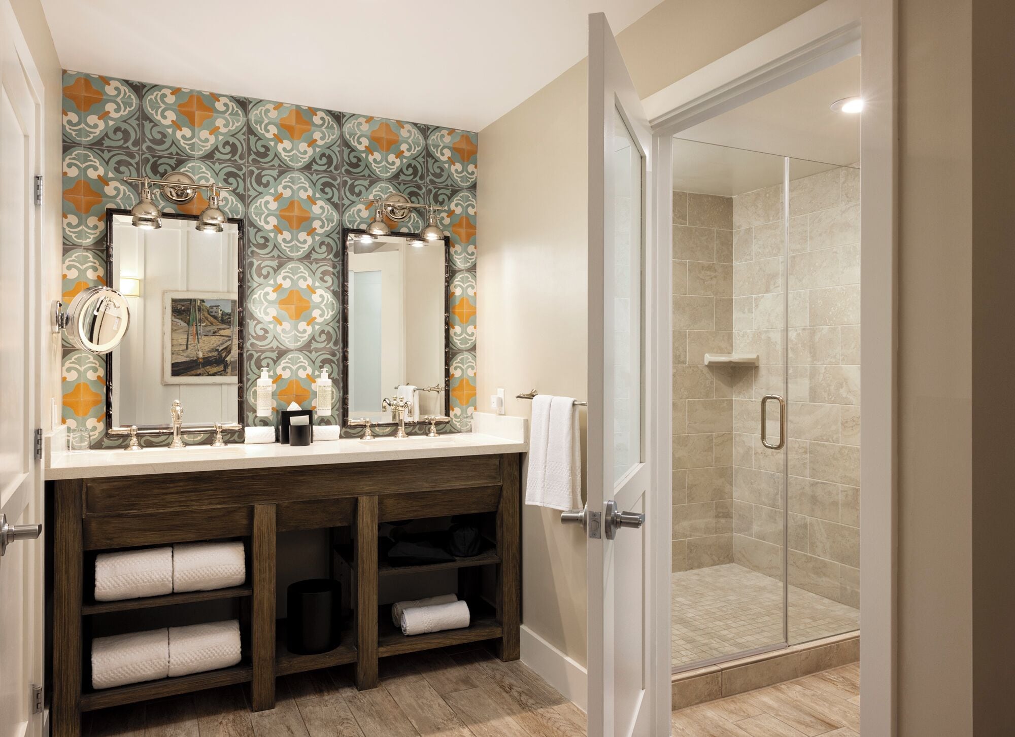 shower, eco-friendly toiletries, hair dryer, bathrobes