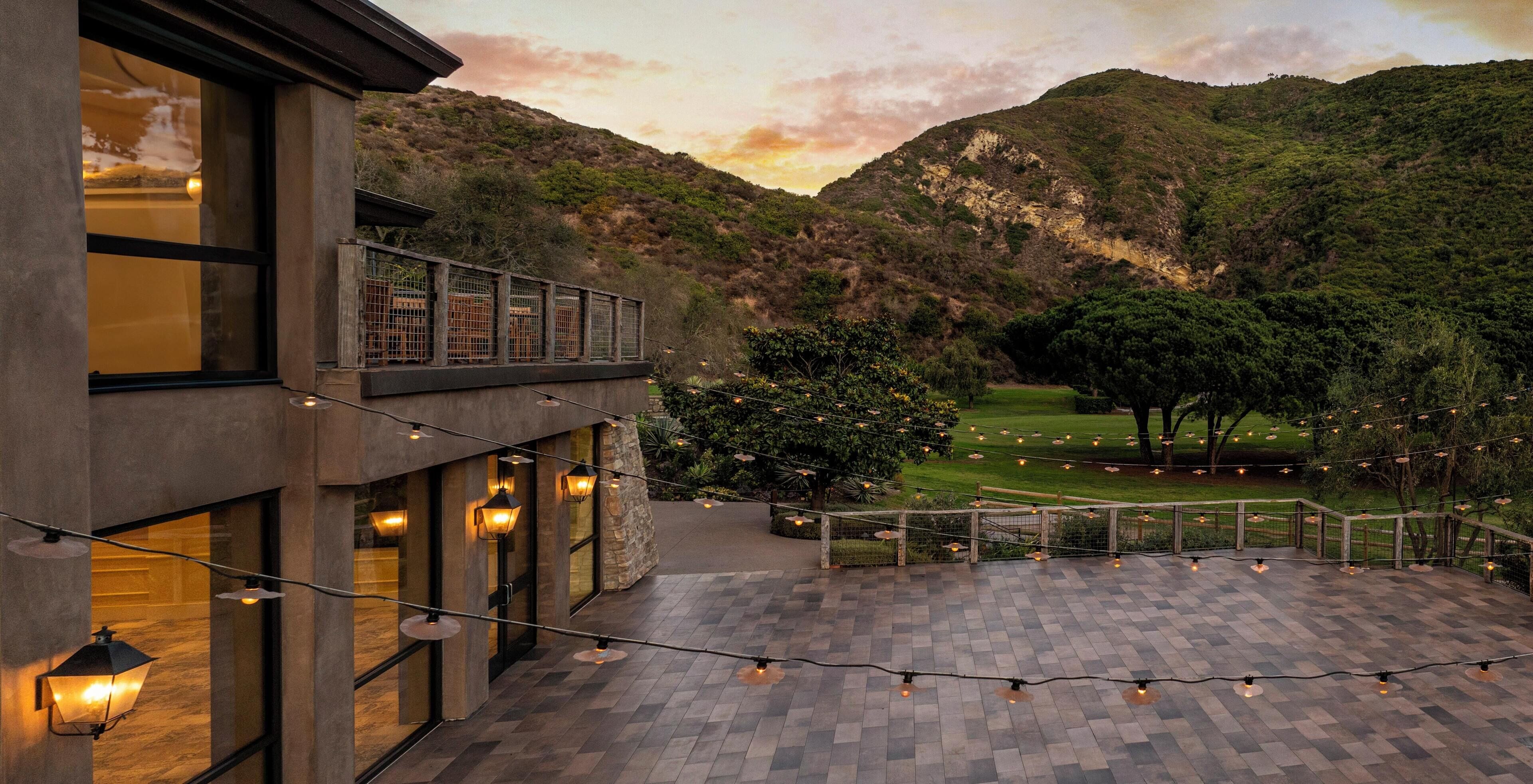 Área externa para banquete