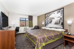 Blackout drapes, iron/ironing board, free WiFi, bed sheets