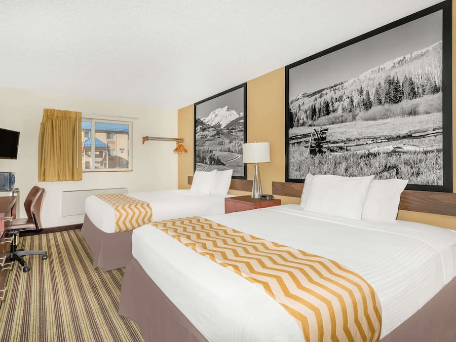 Room, 2 Queen Beds, Non Smoking | Blackout curtains, iron/ironing board, free WiFi, bed sheets