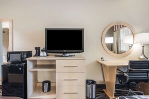 Desk, blackout curtains, iron/ironing board, rollaway beds