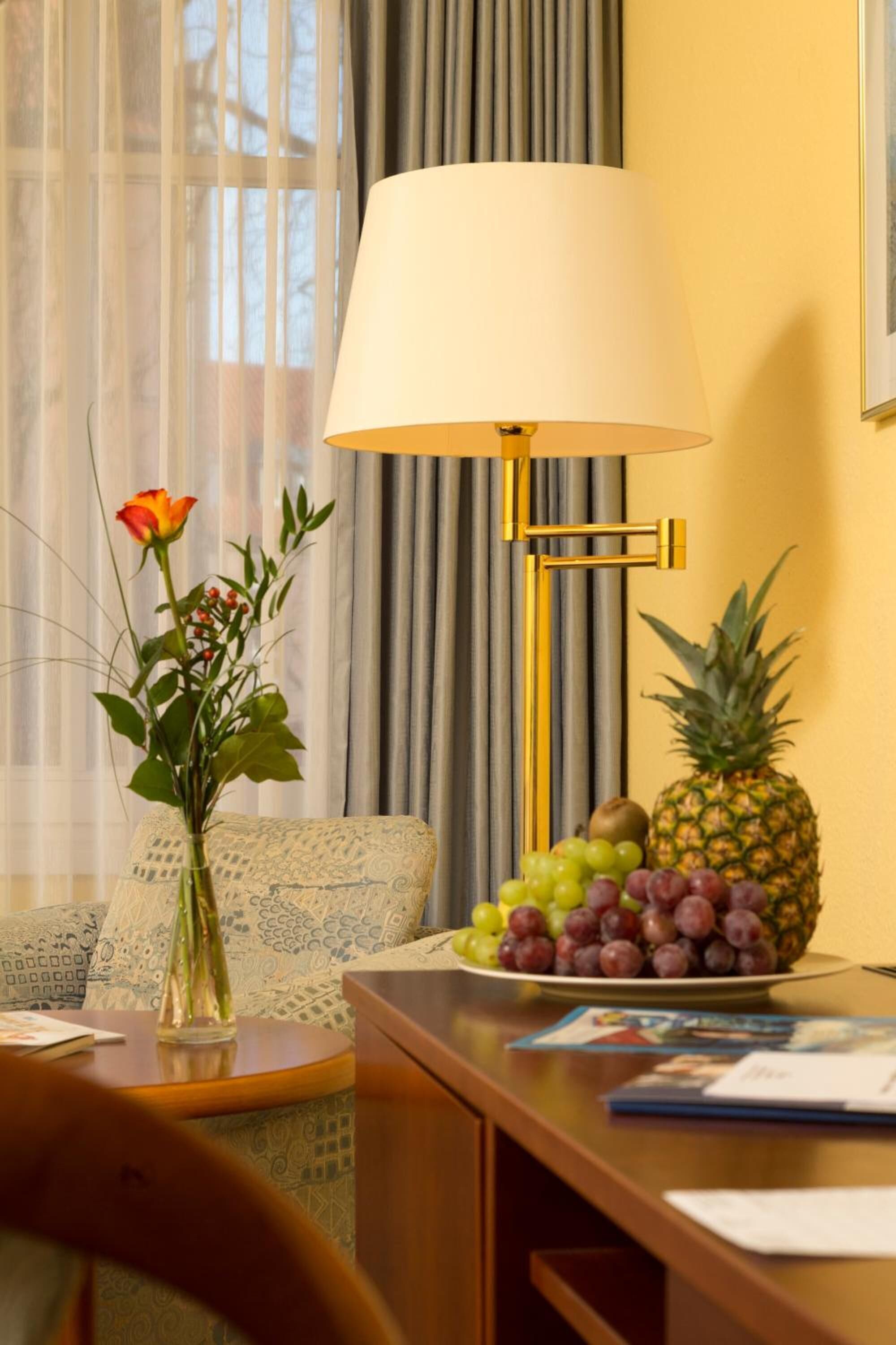 hypo-allergenic bedding, minibar, in-room safe, desk