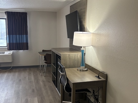 Superior Room, 2 Double Beds, Non Smoking (Larger Room) | Desk, laptop workspace, blackout drapes, iron/ironing board