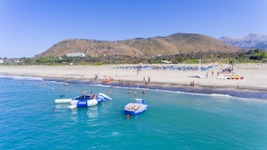 Private beach nearby, white sand, free beach shuttle, sun loungers