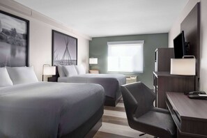 Room, 2 Queen Beds, Non Smoking | Pillowtop beds, desk, blackout drapes, iron/ironing board