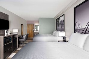 Room, 2 Queen Beds, Kitchen | Pillowtop beds, desk, blackout drapes, iron/ironing board - Super 8 by Wyndham Columbus (Columbus)