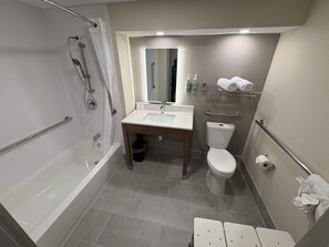 Standard Room, 1 King Bed, Accessible, Refrigerator & Microwave | Bathroom