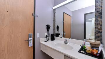 Free toiletries, hair dryer, towels