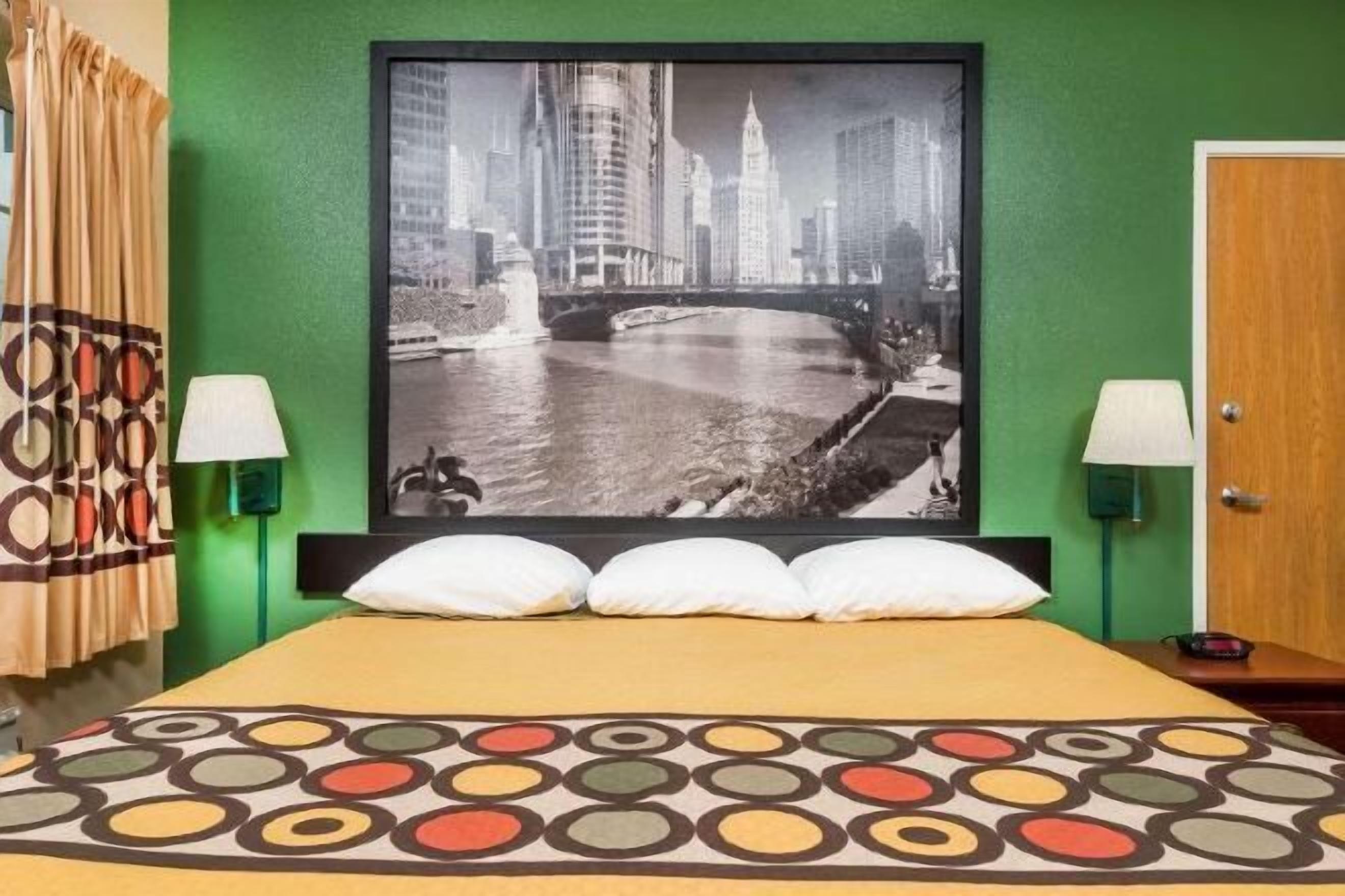 Desk, blackout curtains, iron/ironing board, free cots/infant beds