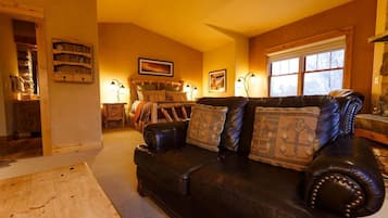 Suite, 1 King Bed, Wood Burning Fireplace | Premium bedding, minibar, desk, iron/ironing board