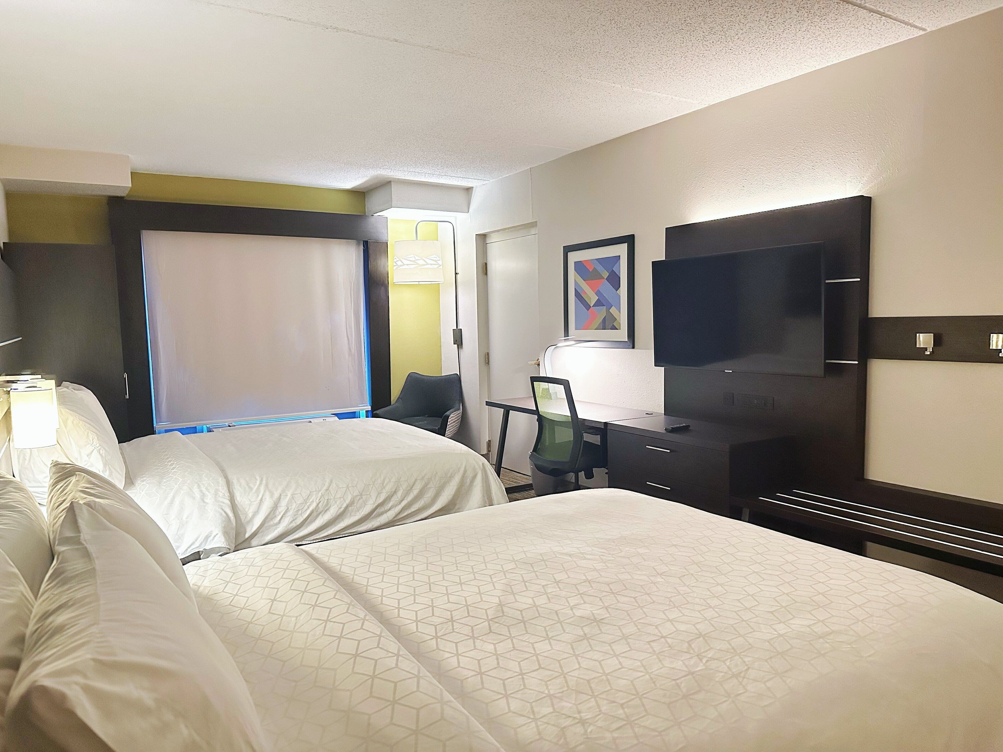 standard room, 2 queen beds, accessible (accessible tub) | in-room safe, desk, laptop workspace, blackout curtains