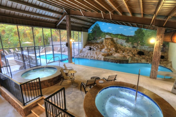 Indoor pool, outdoor pool