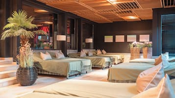 Sauna, steam room, body treatments, aromatherapy, hot stone massages