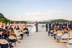 Outdoor banquet area