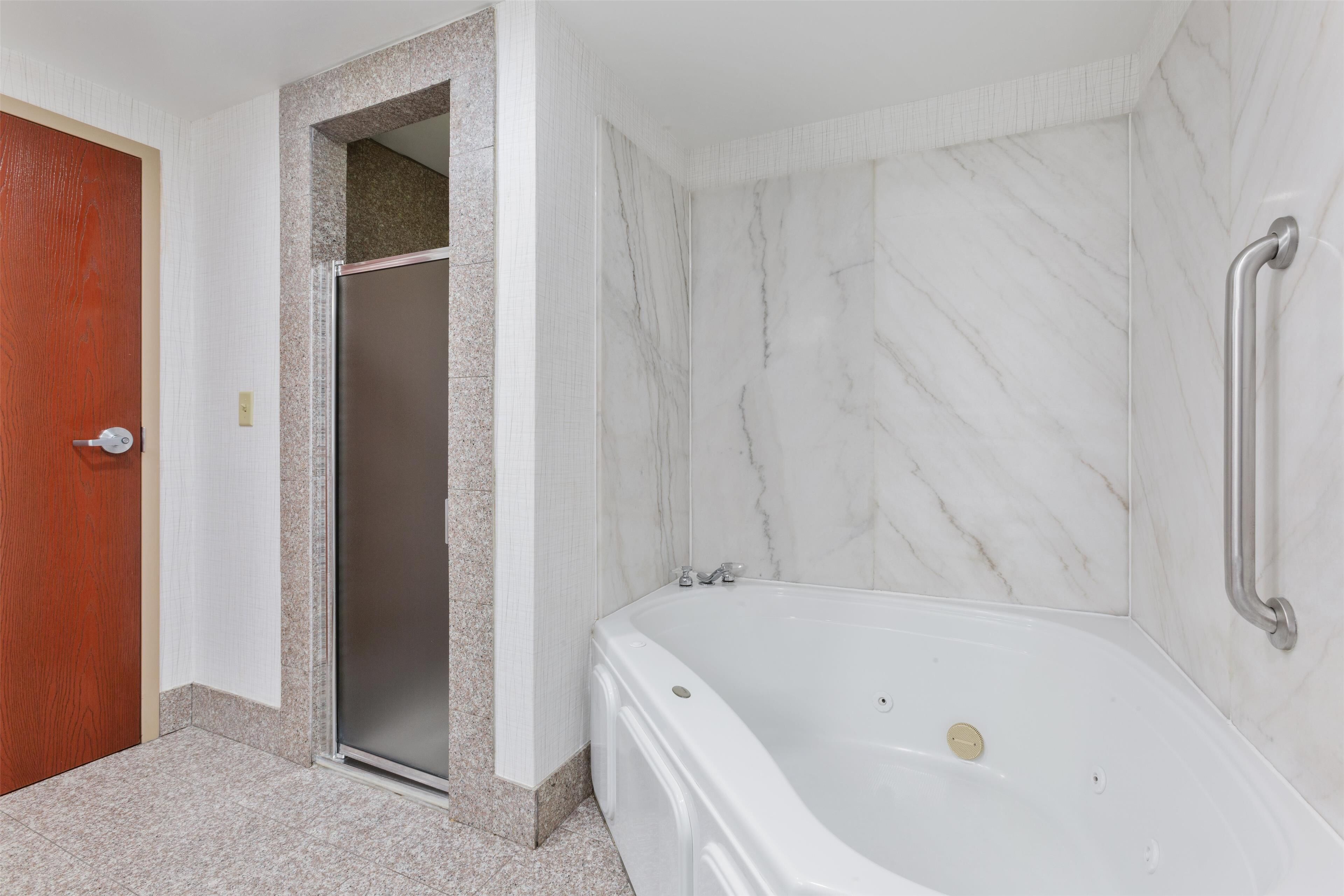 free toiletries, hair dryer, towels