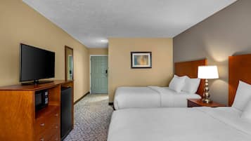 Standard Room, 2 Queen Beds, Non Smoking | In-room safe, desk, iron/ironing board, cribs/infant beds