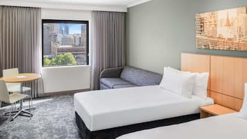 In-room safe, desk, blackout curtains, soundproofing