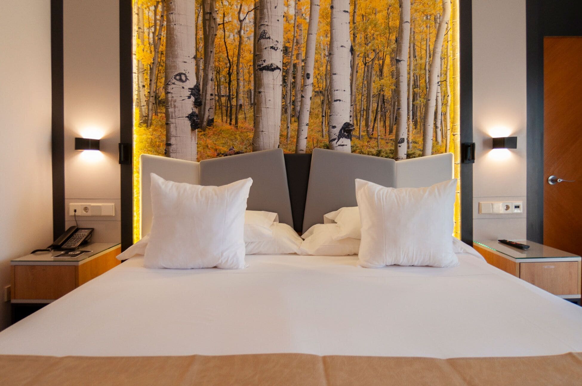 superior double room | down duvets, memory-foam beds, minibar, in-room safe