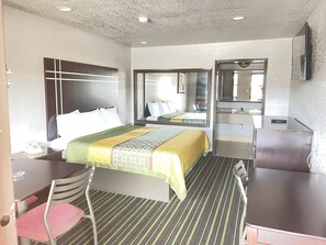 Standard Room, 1 King Bed, Refrigerator & Microwave | Desk, free WiFi, bed sheets
