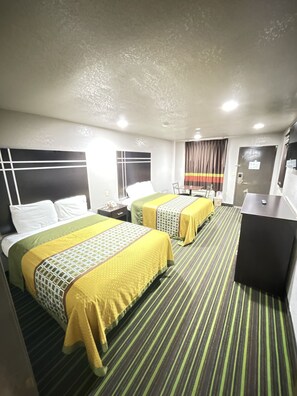 Standard Room, 2 Queen Beds, Refrigerator & Microwave | Desk, free WiFi, bed sheets