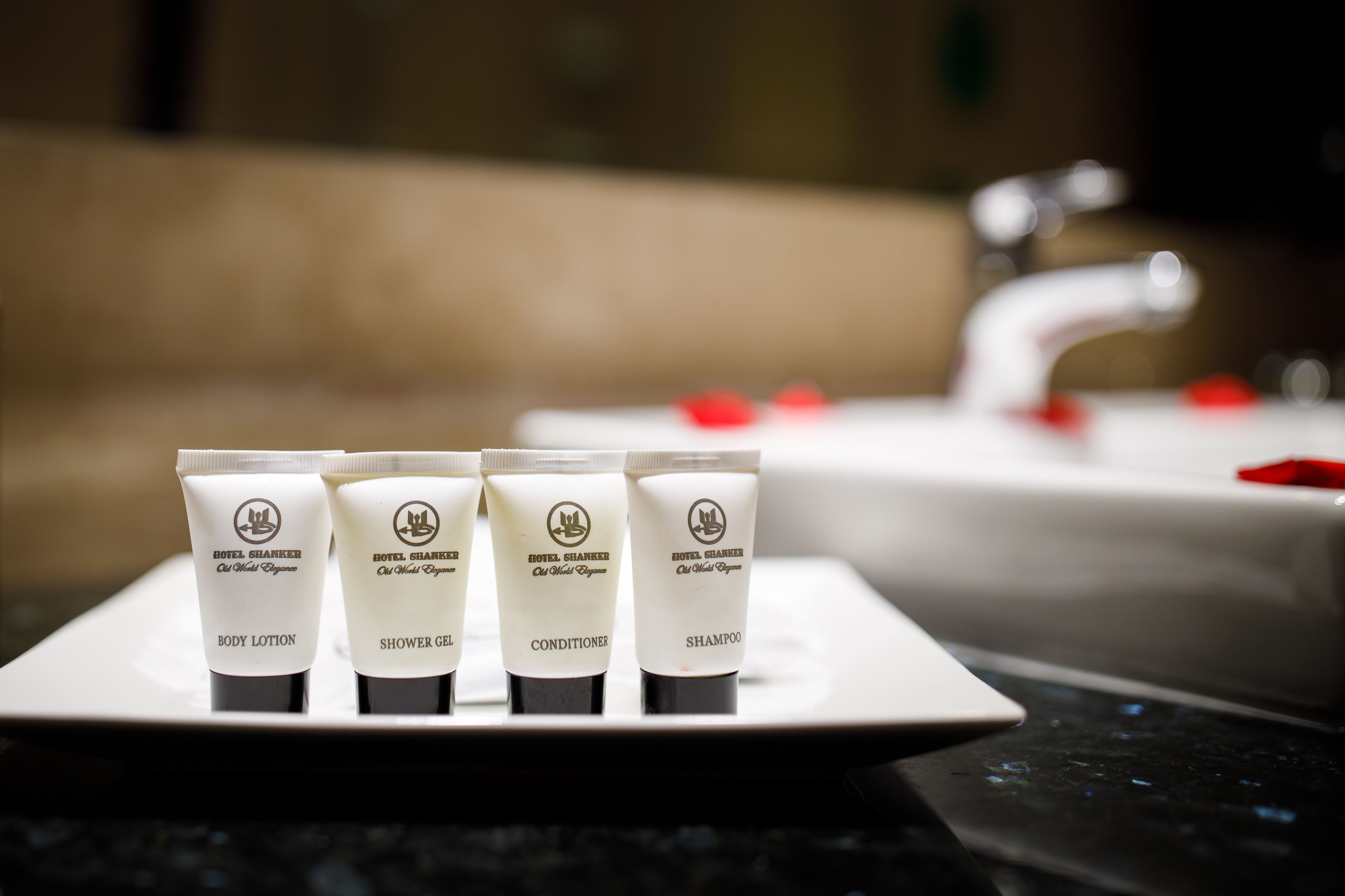 free toiletries, hair dryer, bathrobes, slippers