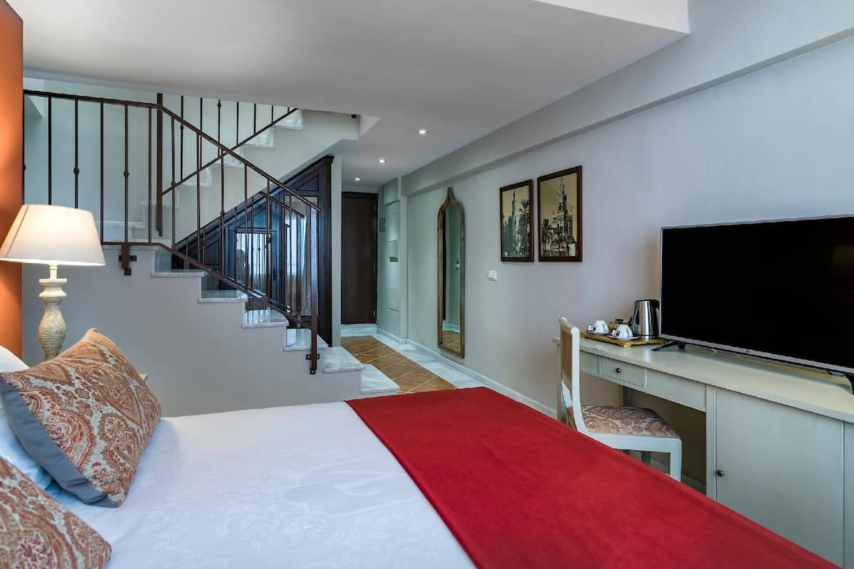 Premium bedding, down comforters, minibar, in-room safe