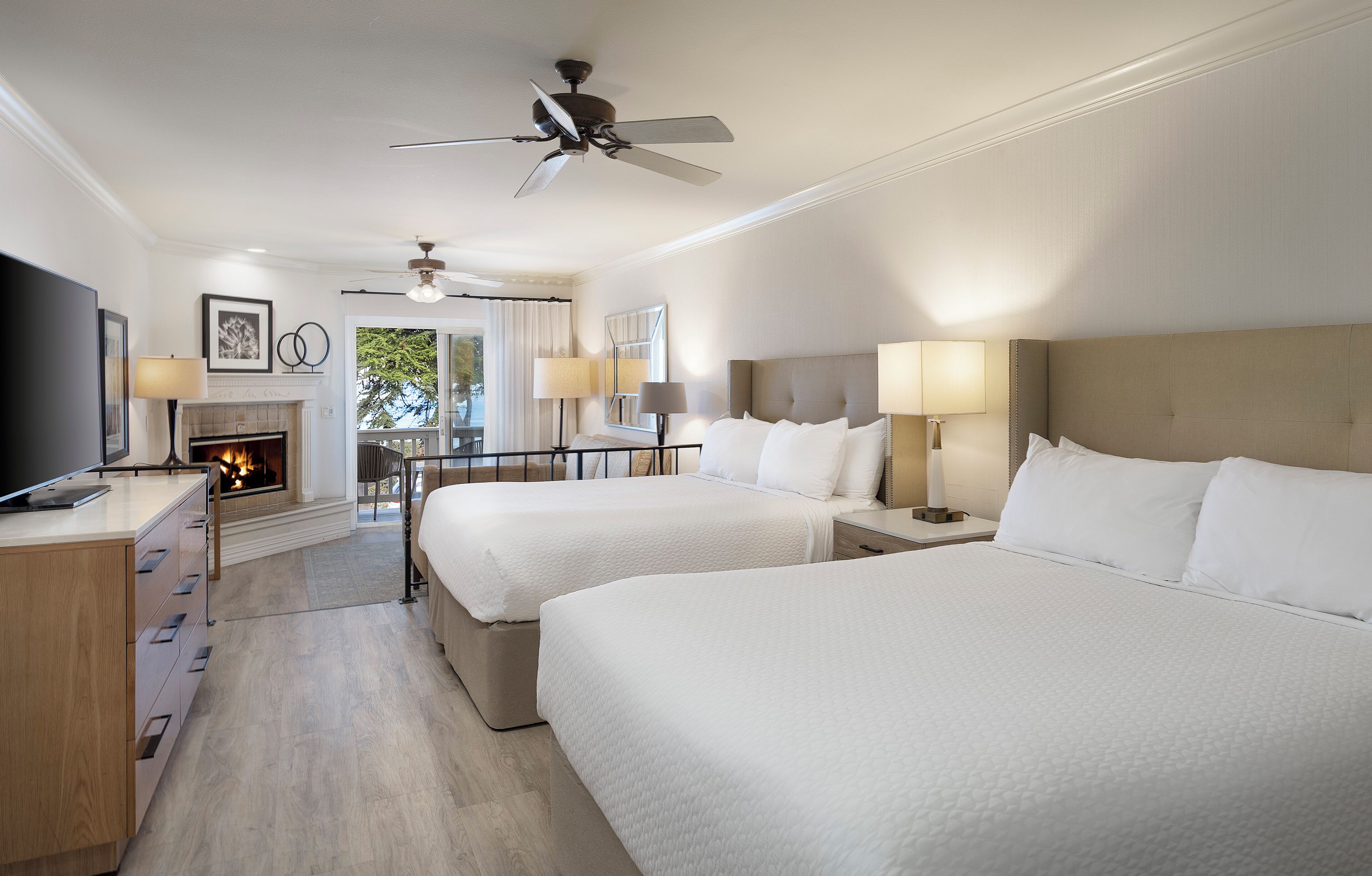Suite, 2 Queen Beds, Ocean View | Premium bedding, pillow-top beds, iron/ironing board, free WiFi