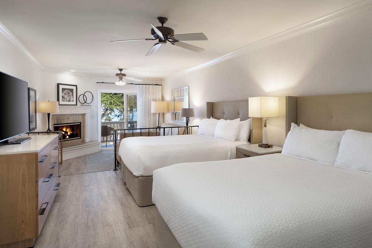Suite, 2 Queen Beds, Ocean View | Premium bedding, pillow-top beds, iron/ironing board, free WiFi