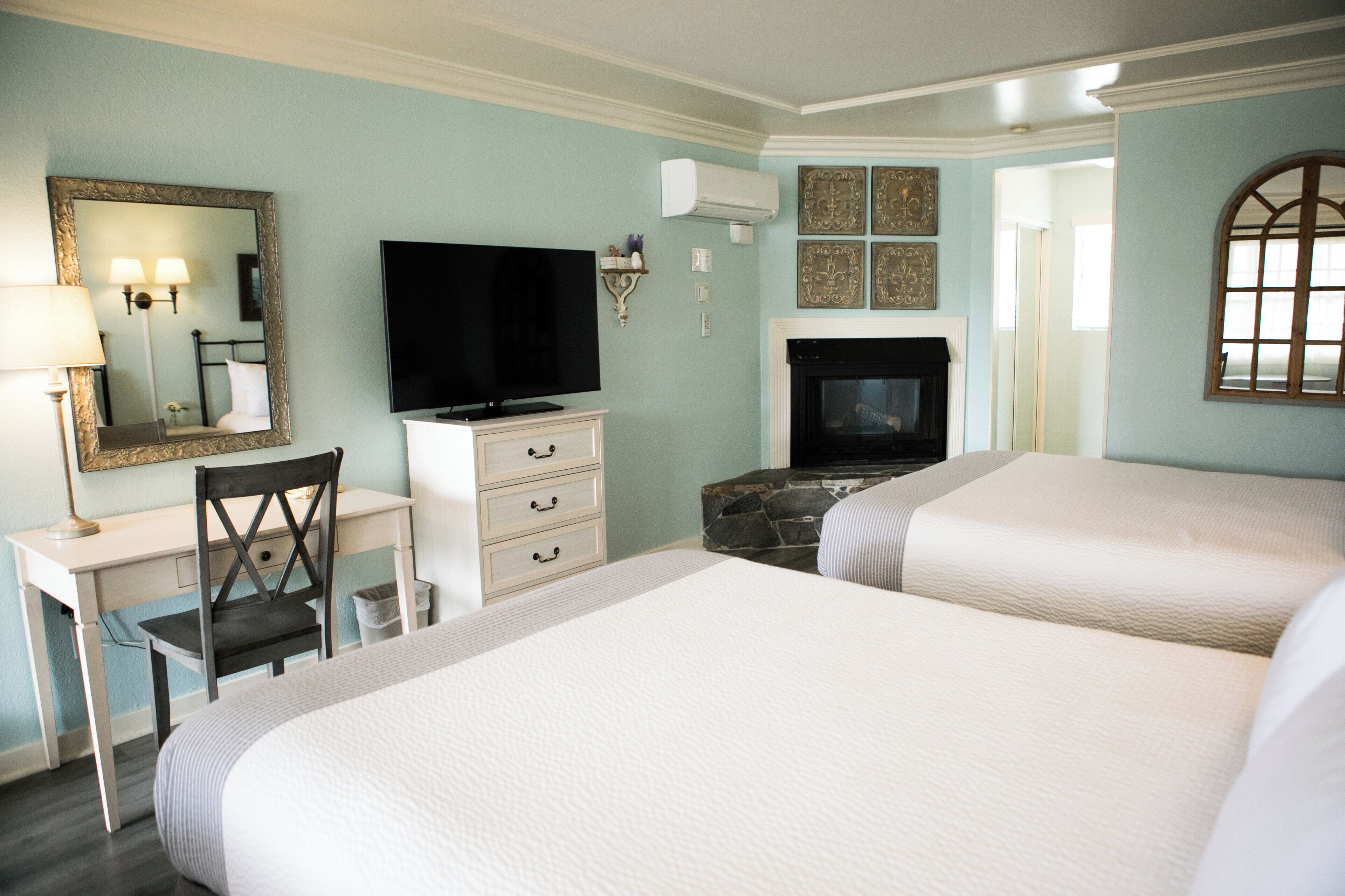 traditional room, 2 queen beds | hypo-allergenic bedding, desk, laptop workspace, iron/ironing board