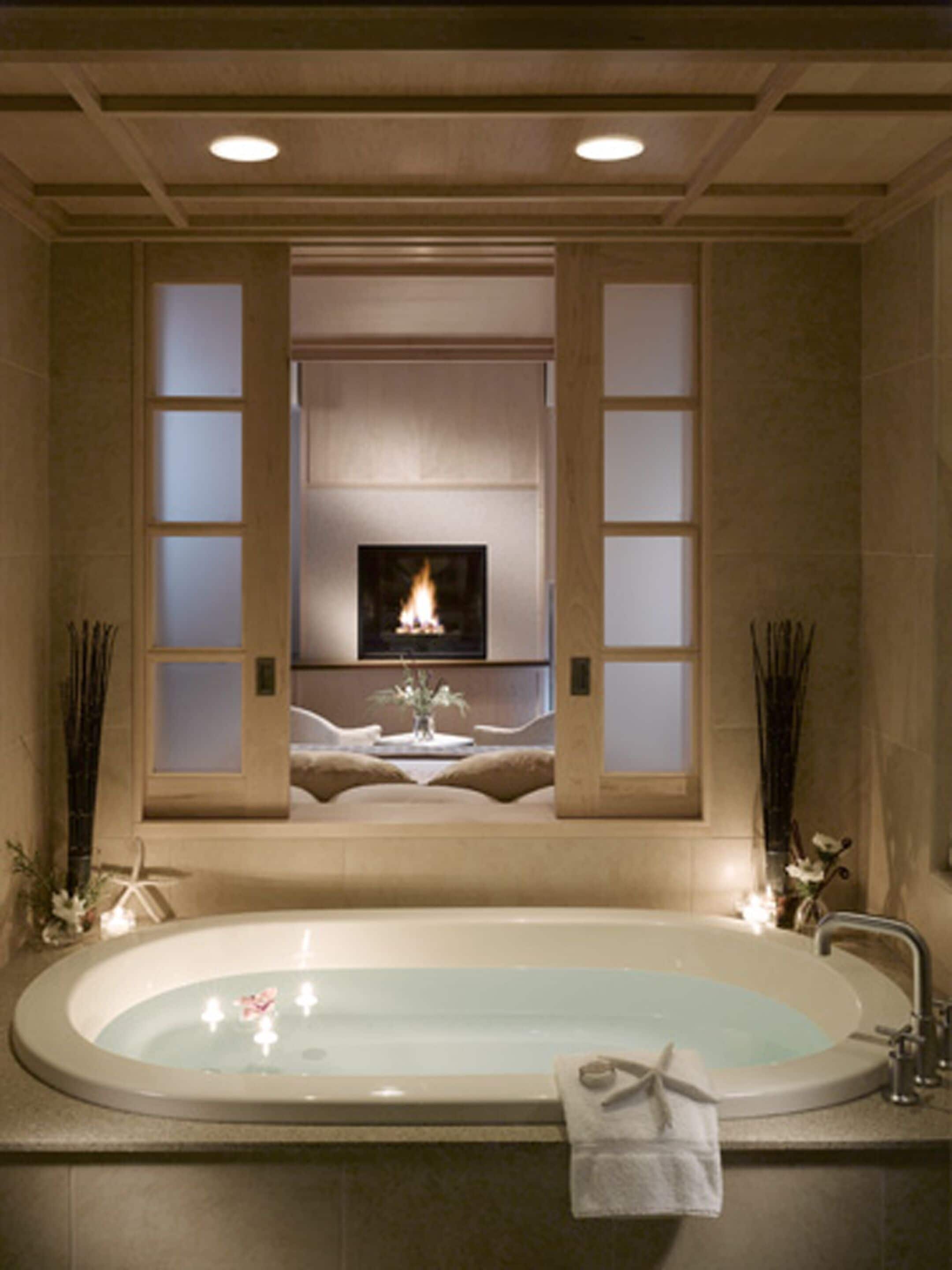 honeymoon suite, 1 king bed | bathroom | free toiletries, hair dryer, slippers, towels