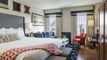 Literie de qualité supérieure, bureau, rideaux occultants