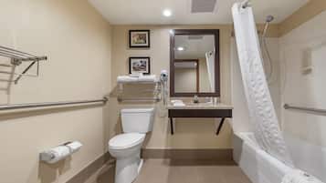 Free toiletries, hair dryer, towels