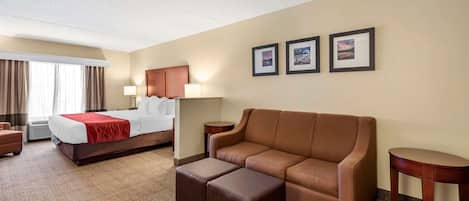 Suite, 1 King Bed with Sofa bed, Accessible, Non Smoking | Blackout drapes, iron/ironing board, free cribs/infant beds