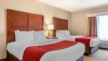 Blackout curtains, iron/ironing board, free cots/infant beds